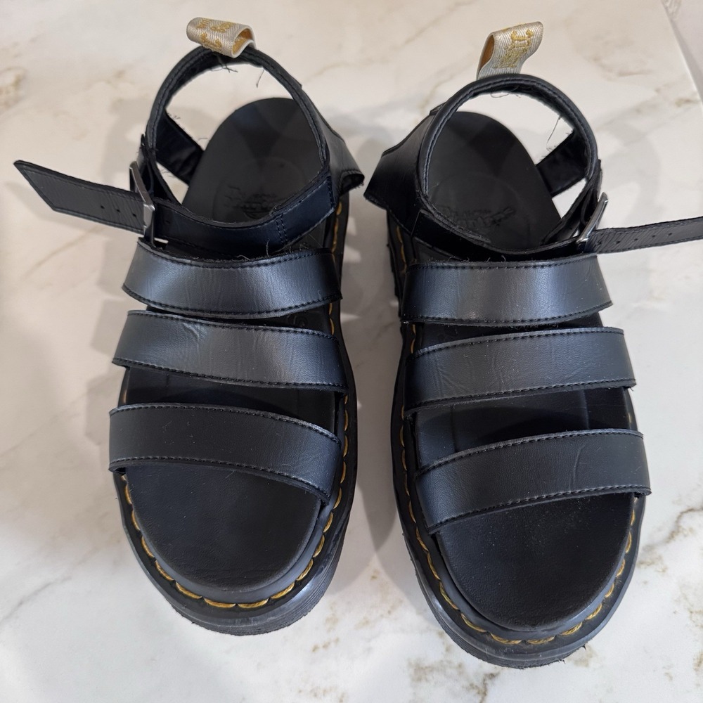 Dr. Martens Triple Strap Black Sandals